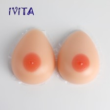 IVITA E Cup Self-Adhesive Dropletshape Silicone Breast Forms Fake Boobs Enhancer