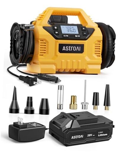 Cordless Tire Inflator Portable Air Compressor for Car 160PSI with HD Screen,