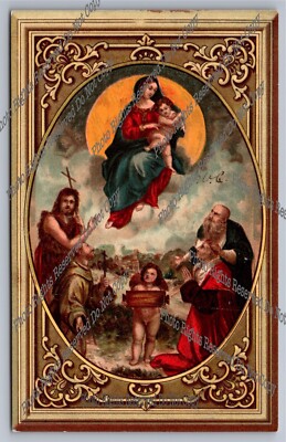 antique Postcard artwork Madonna di Foligno Raphael Santi 