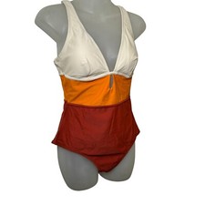 Women's Color Block Keyhole One Piece Swimsuit - Cupshe-Large-NWT