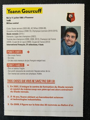 Stade Rennais. Yoann Gourcuff titulaire dimanche contre Lyon