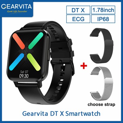 No 1 Dt X Smart Watch Waterproof Ecg Heart Rate Sleep Monitor Blood Pressure Ebay