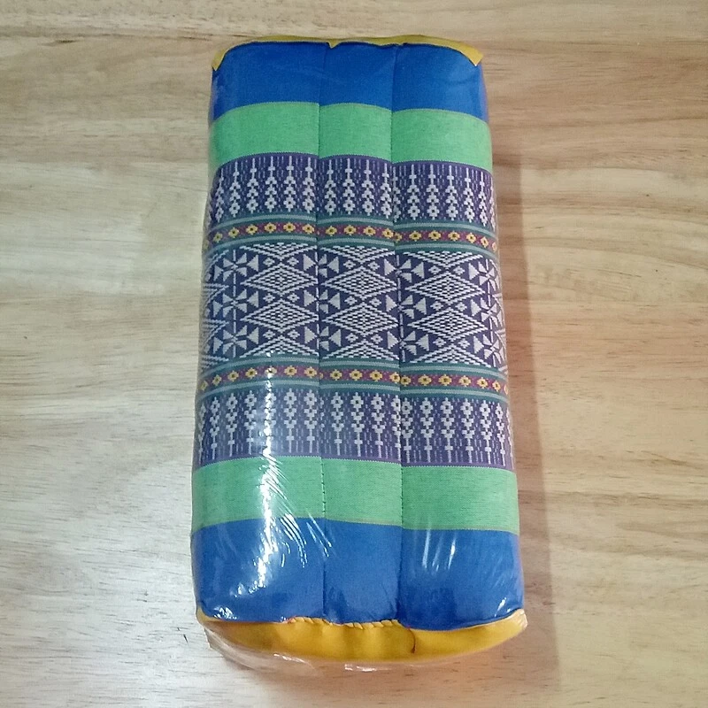 Cojín de almohada de algodón tailandés yoga reposacabezas meditación KAPOK 100 % relleno Foto 3 de 4