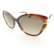 Longchamp LO627 S 214 Havana Gold Brown Fade 57 New Authentic Sunglasses