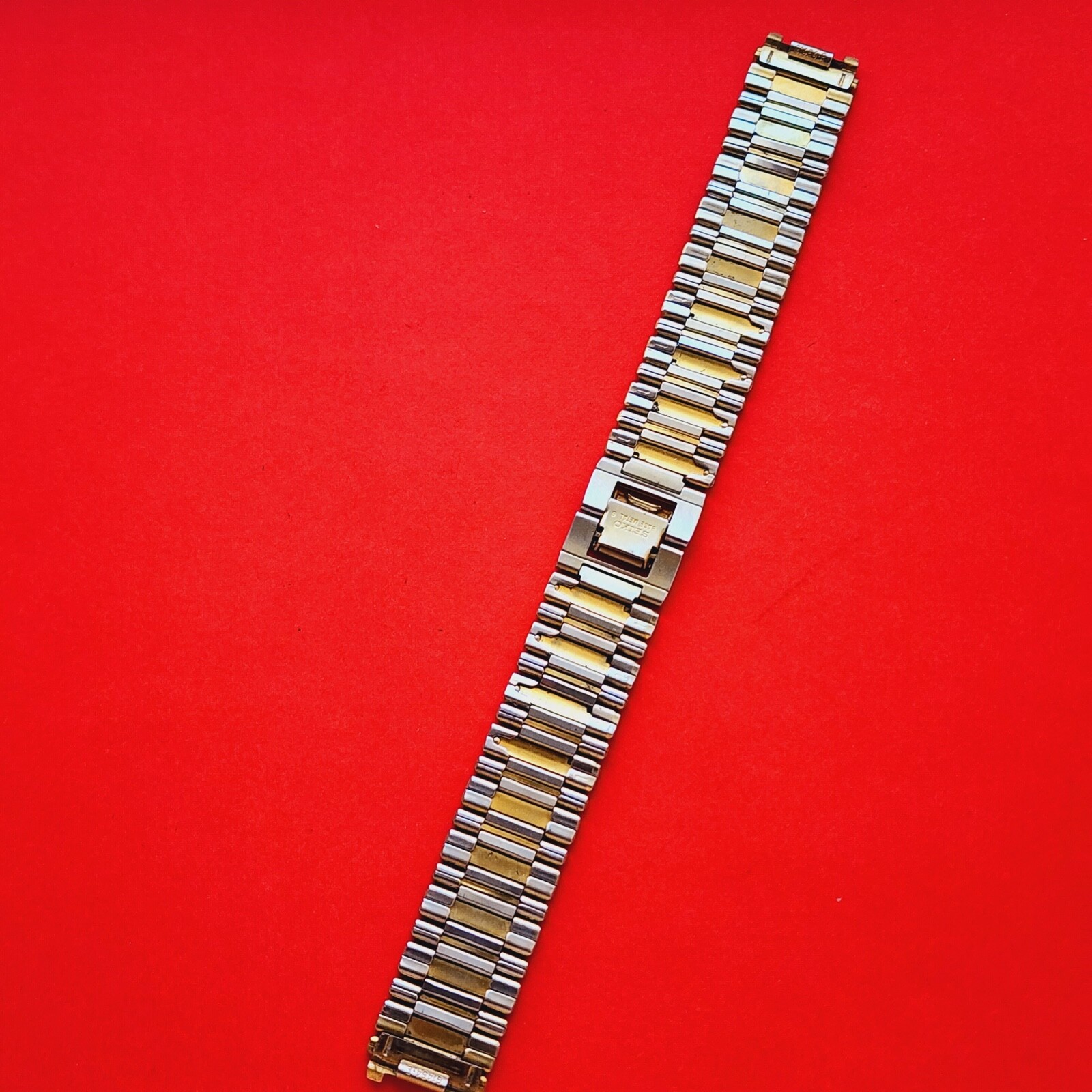 Seiko Watch Bracelet 16mm End Links G1454-E Rare Band Gold Colour Clasp ...