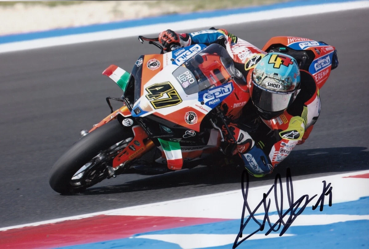 Axel Bassani Hand Signed 12x8 Photo Motocorsa Racing Ducati