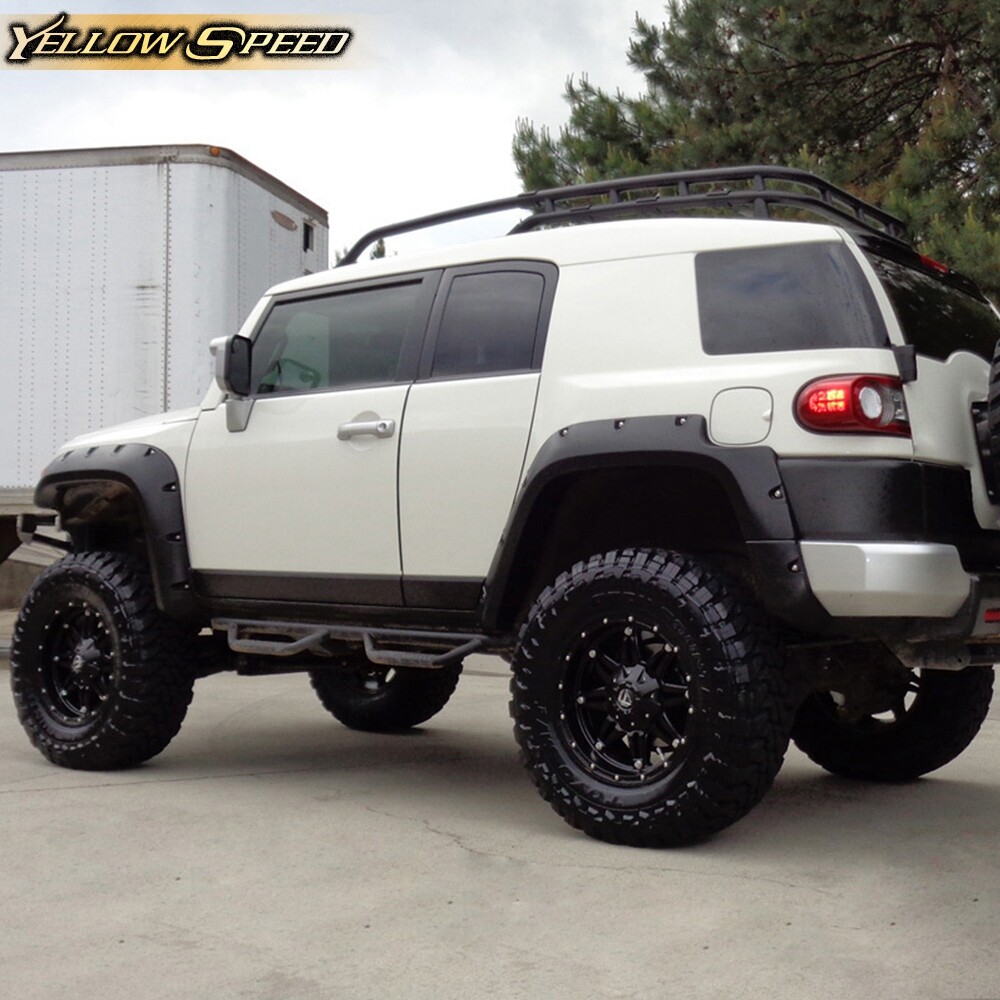 Fender Flares Fit For 2007-2014 FJ Cruiser Textured Pocket Rivet Wheel Cover