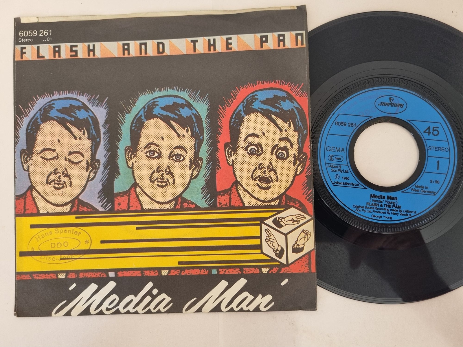 Flash and the Pan - Media man 7'' Vinyl Germany
