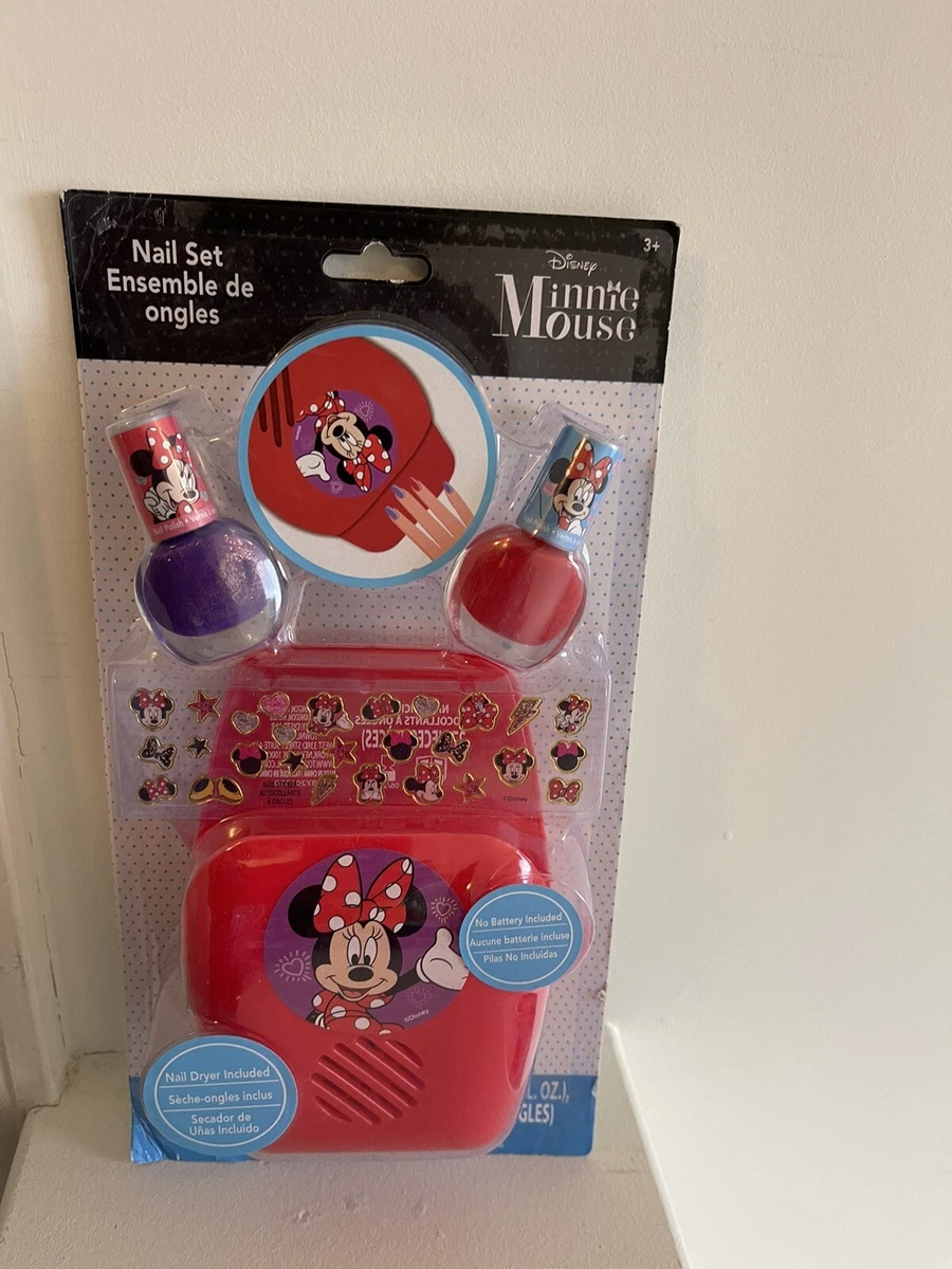 Minnie mouse nail polish set store with dryer