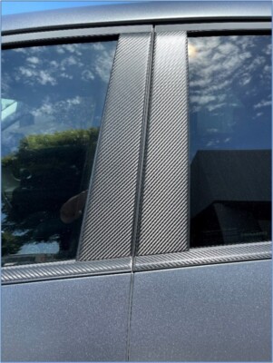 CARBON FIBER Pillar Post fits 2012-2017 Kia Rio (4 Piece)