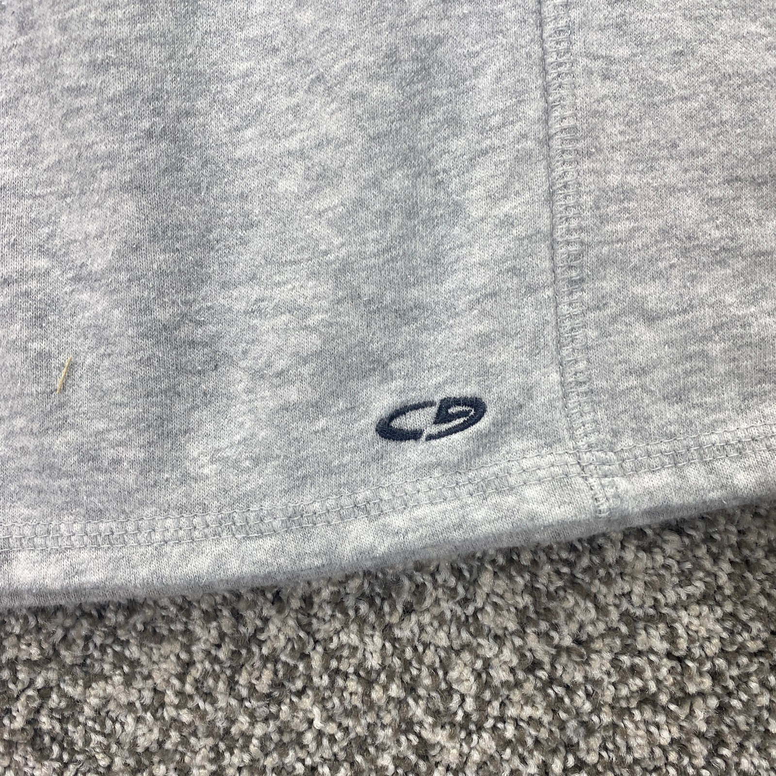 Champion Sweatpants Womens Large Gray Black Logo Wide Leg Baggy Preppy