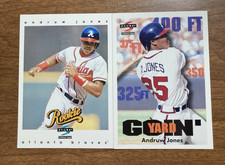 PINNACLE #310 Andruw Jones Rookie Card & 1997 #500 GOIN YARD CARD FREE SHIPPING. rookie card picture