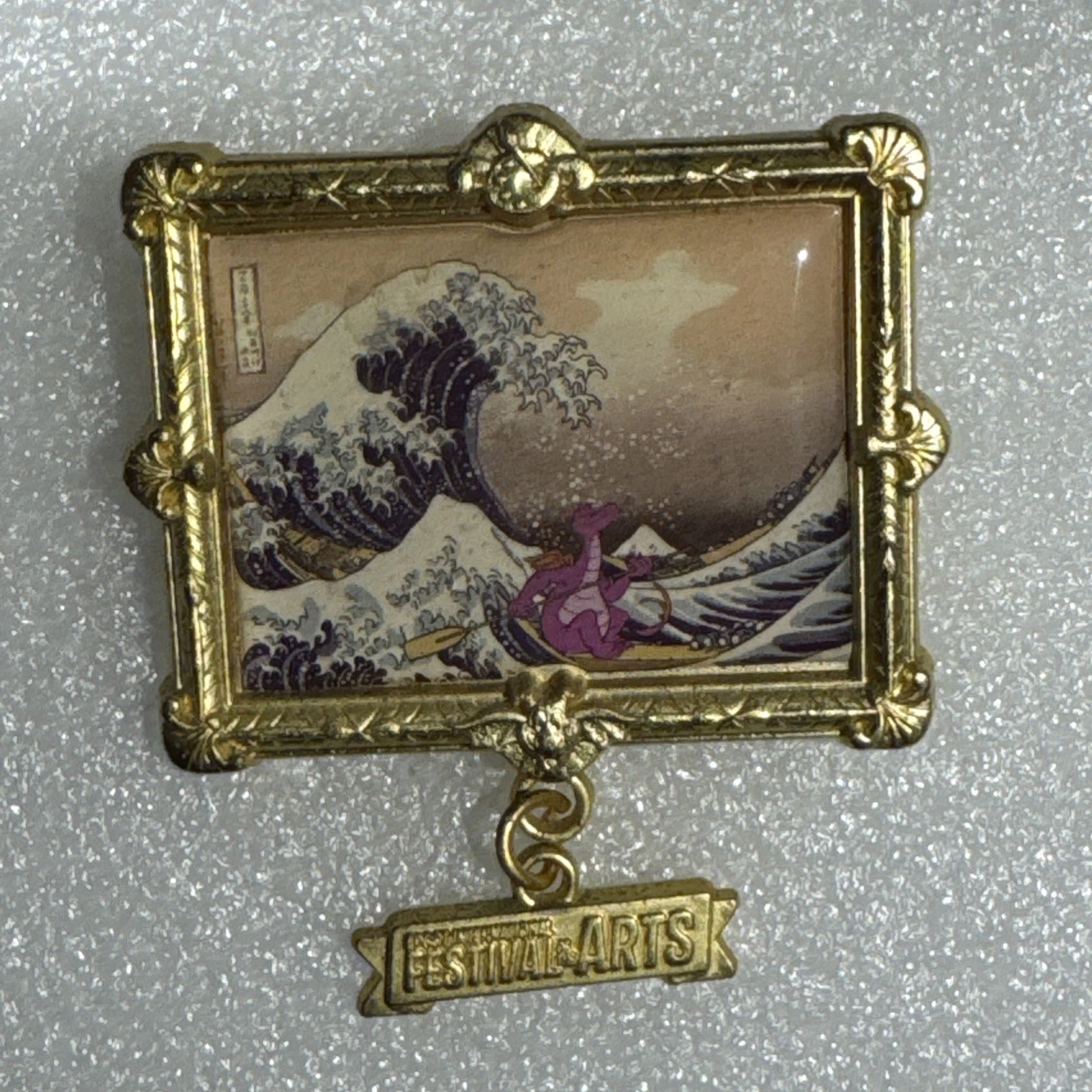 Disney 2018 Epcot Festival Of The Arts Figment Hokusai Wave Japan 3D Pin LE 2500