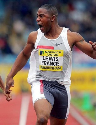 Mark Lewis-Francis takes second place in the Mens 100 Metres, duri- Old Photo