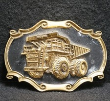 WJ13133 SWEET VINTAGE 1978 HAULPAK HEAVY MACHINERY ADVERTISEMENT BELT BUCKLE