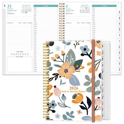 2026 Daily & Monthly Planner - One Page Per Day, Daily Planner from January 2026