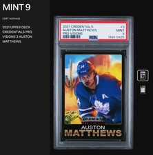 2021-22 UPPER DECK CREDENTIALS AUSTON MATTHEWS PRO VISIONS 3 of 10 MAPLE LEAFS