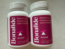 Lot of 2 Bonafide Serenol 60 Tabs Each Relief Mood Swings Exp 5/14/26 NEW