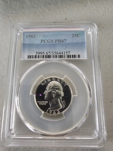 1963 25C (Proof) Washington Quarter - Type 1 PCGS PR67