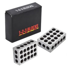 1 Matched Pair 1-2-3 Blocks 23 Holes .0002" Machinist 123 Ultra Precision US