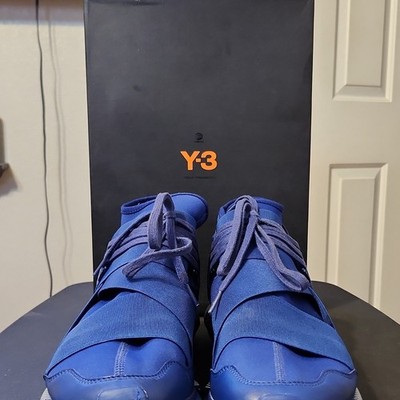 Y-3 Qasa High S83175 Men's Blue High Top Athletic Sneaker