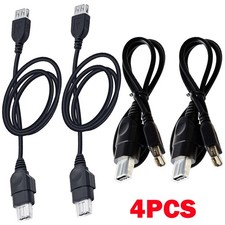 4Pcs 2.3ft PC Female USB To For Xbox Console Converter Cables Plug Play HOT