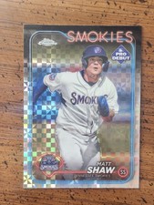 Matt Shaw 2024 Topps Pro Debut Chrome X-Fractor #PDC-133 Cubs Smokies