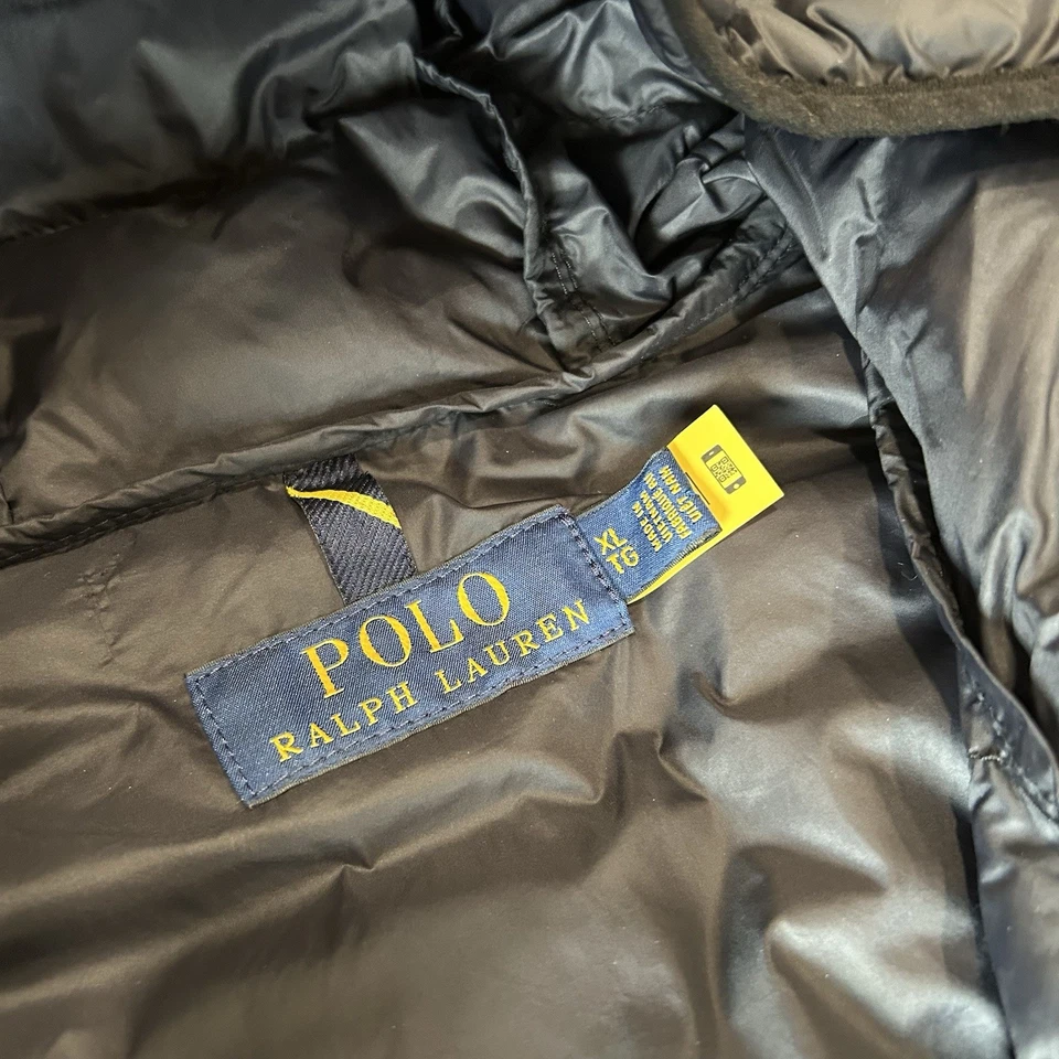 Chaqueta con capucha Ralph Lauren Polo Bleeker negra acolchada para hombre XL Foto 3 de 4