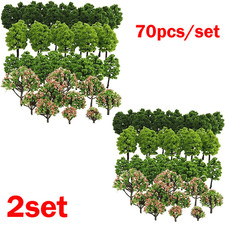 70pcs/set Mixed Model Tree Train Trees Railroad Scenery Diorama Tree Architectu