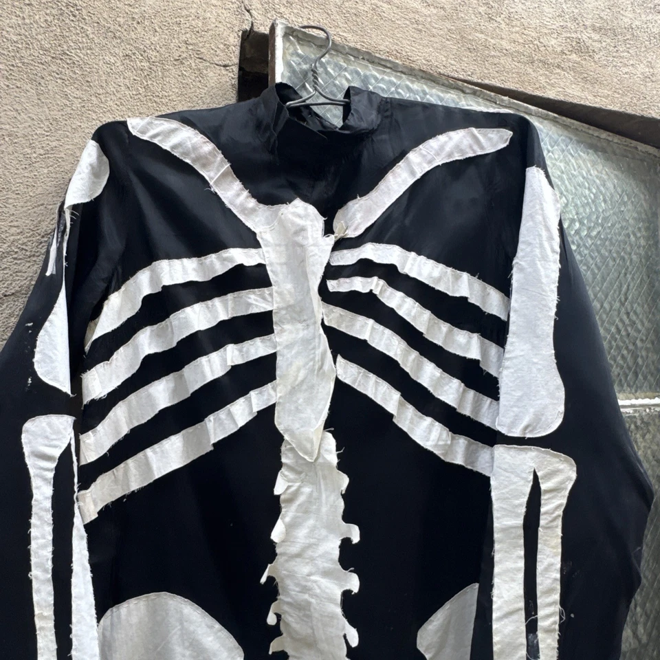 Vintage 1950s Skeleton Outfit Jumpsuit Halloween Costume 1960s Bones Vintage - Image 4 of 4