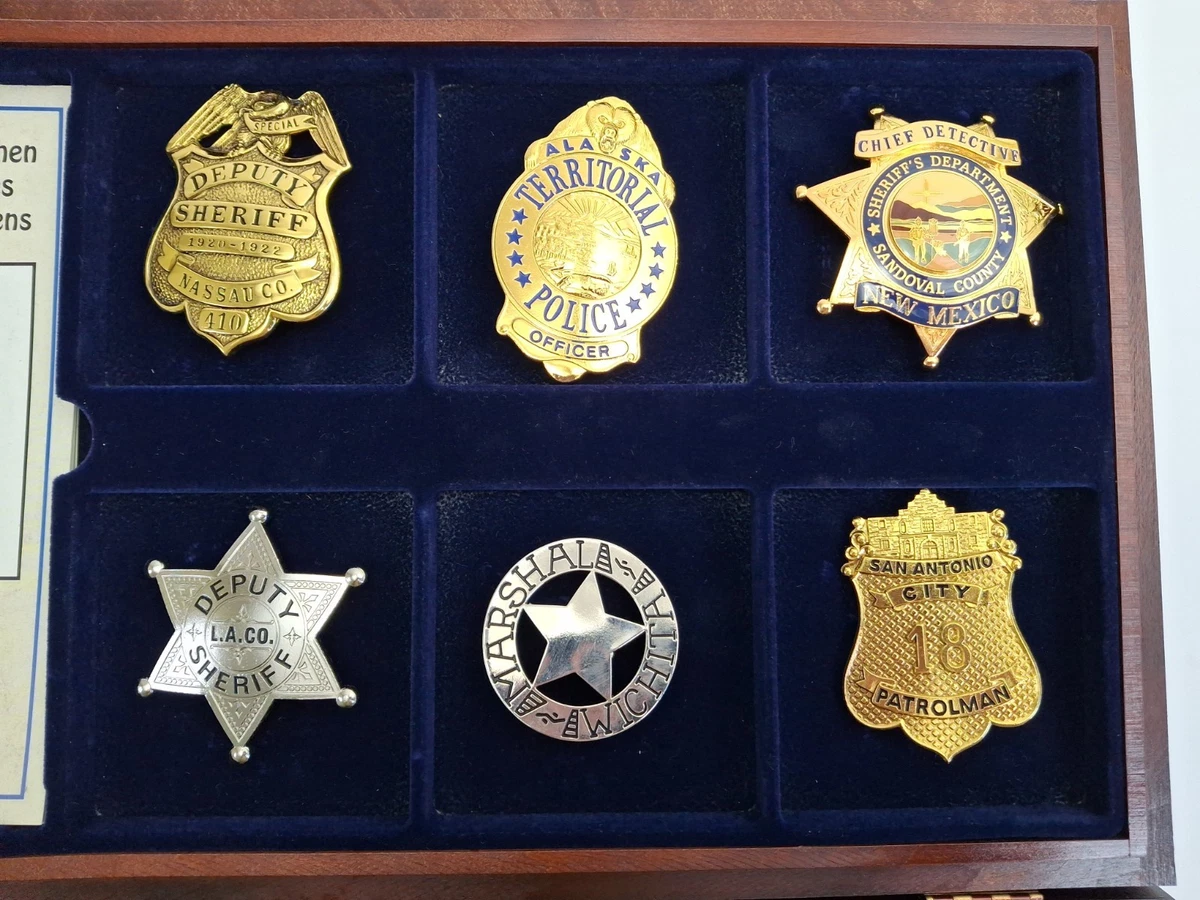 15x USA Polizeiabzeichen Western Sheriff Police Badge Sammlung Göde