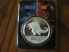 2021 Godzilla 1 oz .999 SILVER COIN  vs King Kong Official Movie Coin AG