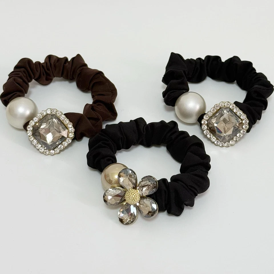 Paquetes de 3 corbatas para el cabello de seda - Súper suaves y finos, suaves... Foto 2 de 4