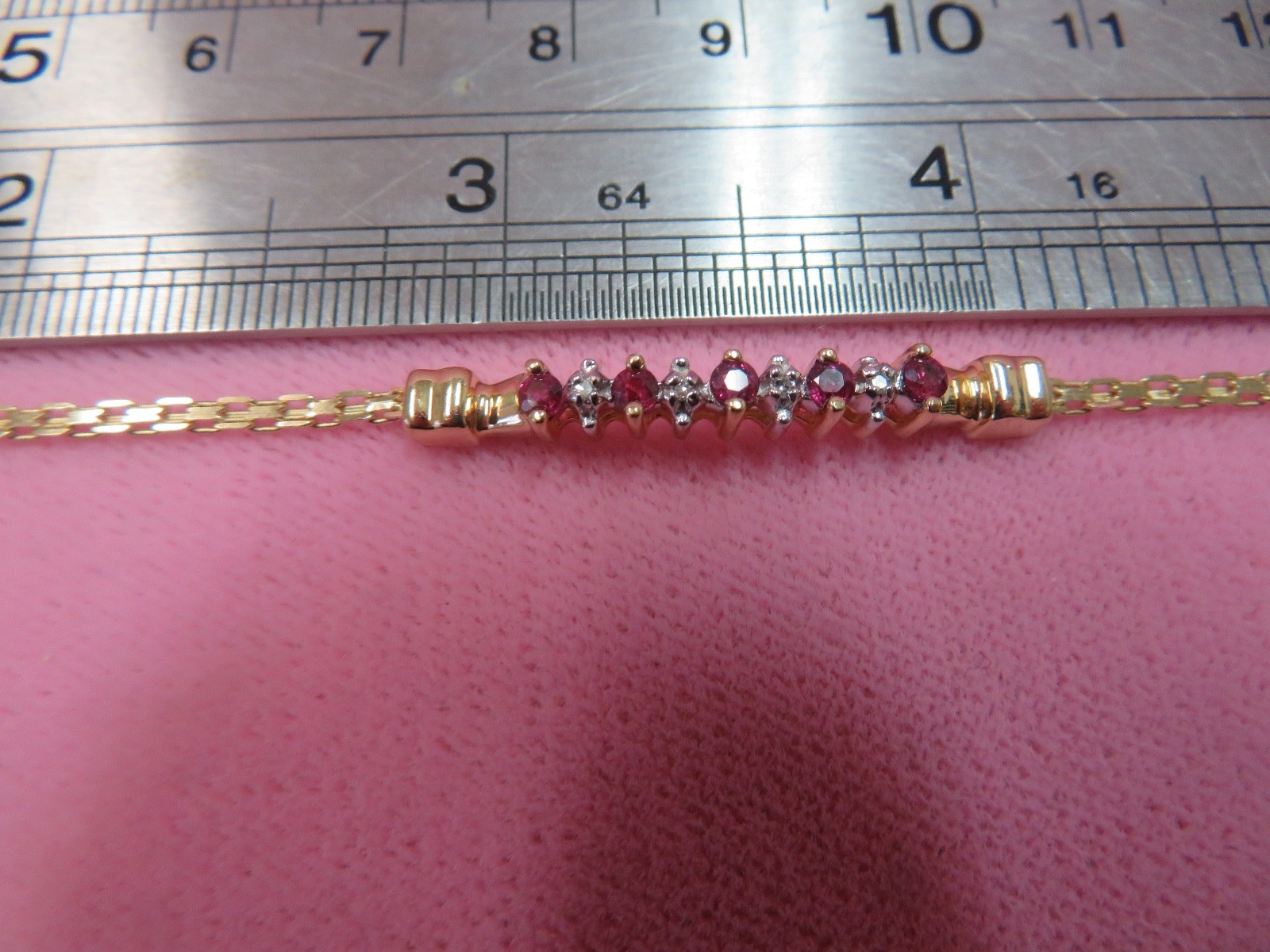 Vtg 14k Solid Yellow Gold Ruby Diamond Bismark Me… - image 3