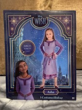 Disney Wish ASHA Halloween Costume Toddler 3-4 Dress, Belt  Pouch NEW