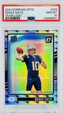 Pop3💎 ‘24 Drake Maye Donruss Optic Team Logo/32 RC/Rookie- PSA10-PATRIOTS-GRAIL