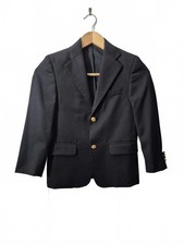 Hart Schaffner Marx Youths Navy Blue Sports Coat Blazer 2 Gold Button Front Clos