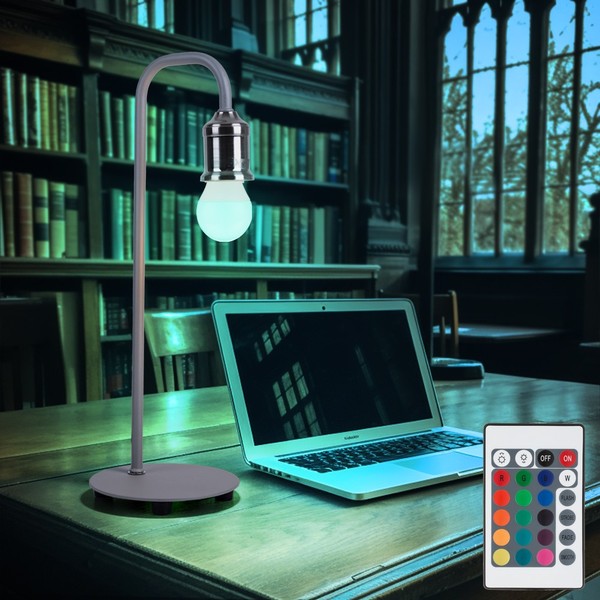 Tischleuchte Beistellleuchte Schlafzimmerlampe Rgb Led Fernbedienung Dimmbar-image