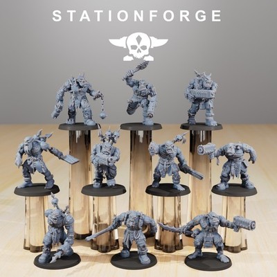 Orkaz Plague Spreadaz 32mm 3d Printed WH40k Proxy Grimdark AM Multi Part
