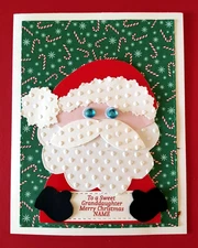 Santa Christmas Card 3-D Personalized Name For Boy or Girl with Verse Inside