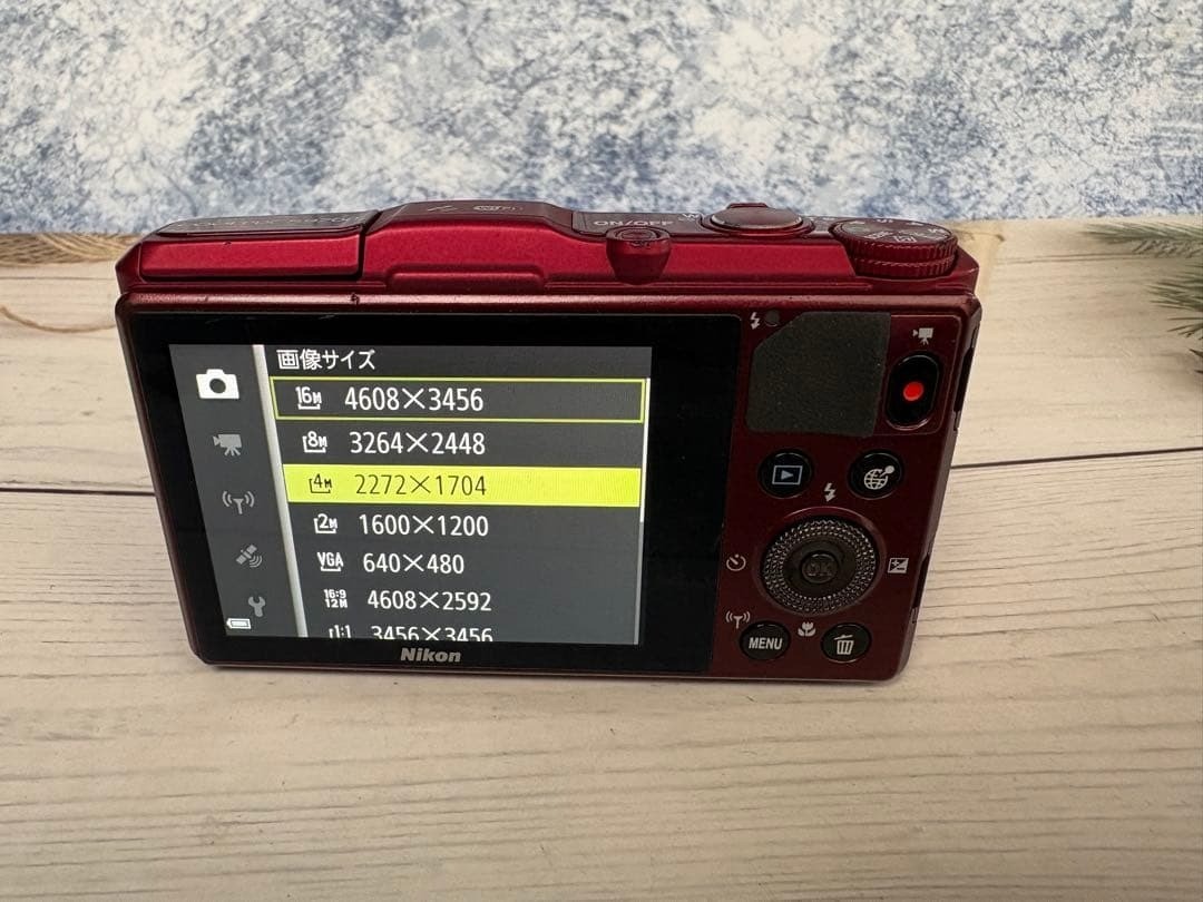 Nikon COOLPIX S9700 Red Digital Camera 16.0MP 30x Optical Zoom