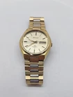 SEIKO SQ 4004 Men's Vtg Watch 1970s Gold Tone Dial Quartz Two-Tone 0903-8049