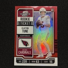 2023 Panini Contenders Optic - Rookie Ticket Clayton Tune #64 Red Prizm /175  
