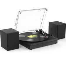 Retrolife Bluetooth Playback Turntable Vinyl Record Player with 2 Stereo Speaker