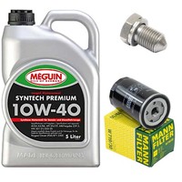 MotoröL Filter Set Meguin 10W-40 5 Liter + Schraube FüR Audi Seat Skoda VW Golf