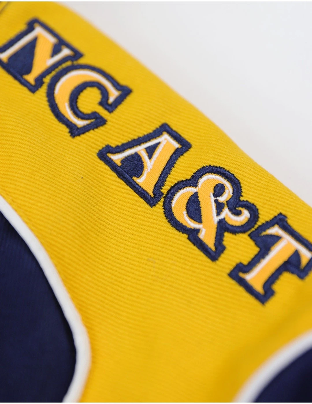 North Carolina A&T State University M12 Racing Twill Jacket Navy image 2