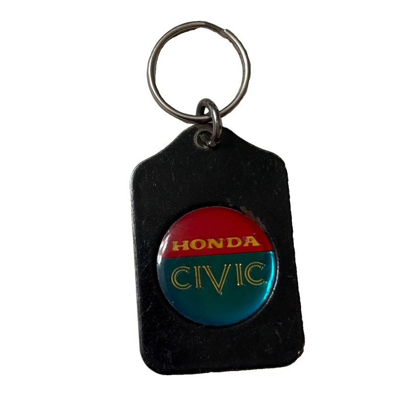Vintage 1980s Honda Civic promotional keychain