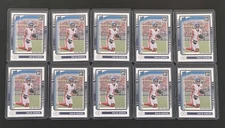 2024 Donruss Optic Football Malik Nabers Rated Rookie RC Lot of (10) Giants