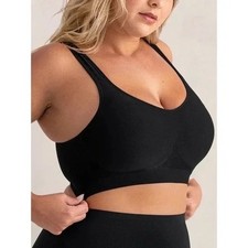 Truekind Daily Comfort Wirefree Shaper Bra Black Womens