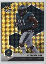2021 Panini Mosaic Reactive Yellow Mosaic Prizm Fletcher Cox #165 16wc